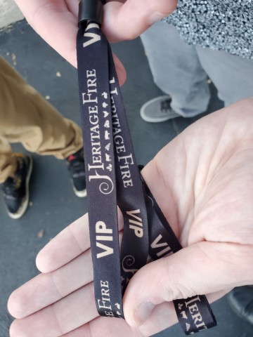 VIP wristband for the Heritage Fire tour in Miami 2023