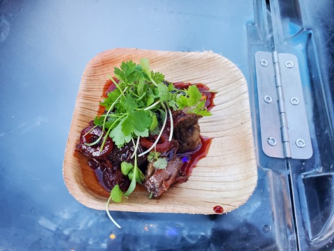 An even closer look at the Charred Lamb by QP Tapas