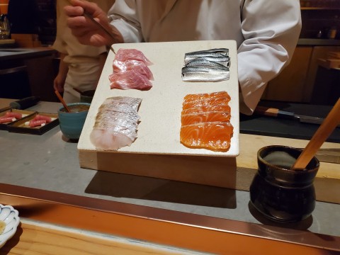 Platter of Sushi at The Den at Azabu in Miami Beach