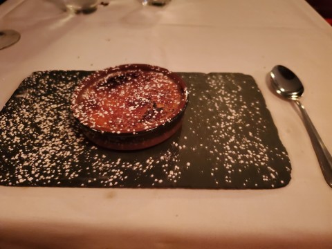 Creme Brulee at Alaine's Osteria in Palmetto Bay