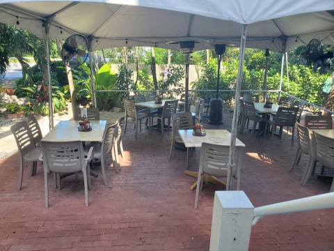 Back Patio at Key Largo Conch House