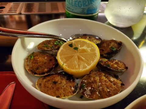 Baked Clams at Rao's in Miami Beach