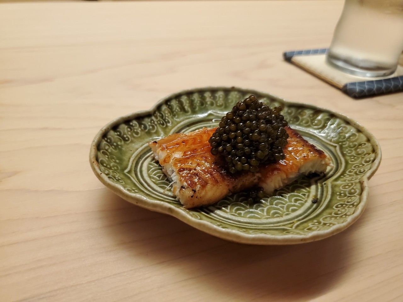 Unagi Kabayaki with Kaluga Caviar at Shingo in Coral Gables