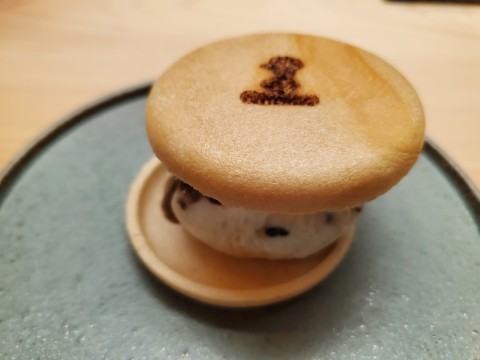 Vanilla Ice Cream in Rice Wafers at Shingo in Coral Gables