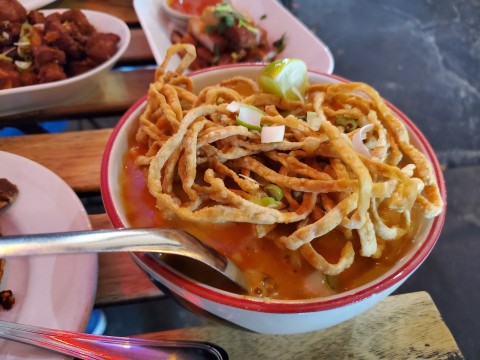 Khao Soi Gai with Chicken at Lung Yai Restaurant in Miami