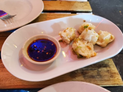 Steam Shrimp Dumplings at Lung Yai in Miami