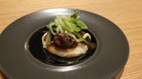 Venison Brussel Sprouts Thai Basil Bao, from the Spring 2024 Menu at Tambourine Room in Miami Beach