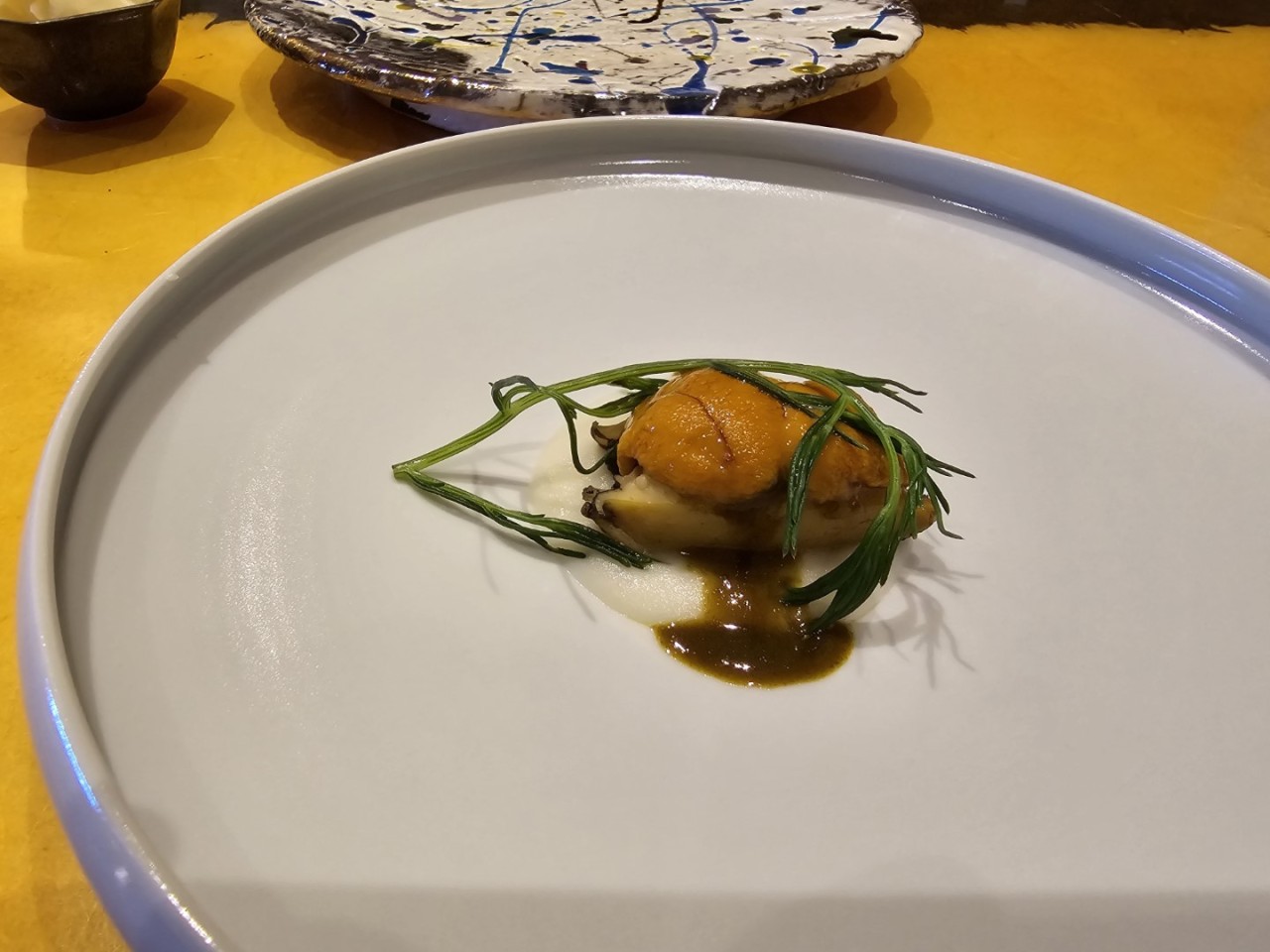 Sea Urchin on Potato at Hana Re in Costa Mesa, California