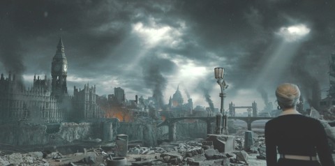 Present day London in Shambles after the Maestro steals all the music in Devils Chord, Doctor Who