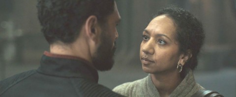 Amundsen and Camille Sims in Silo Season 2 Episode 8 The Book of Quinn