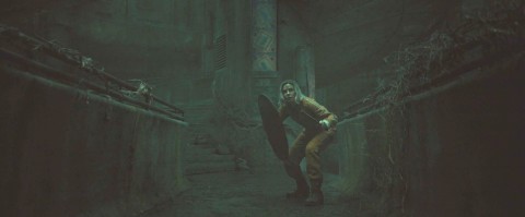 Jules in warrior pose in Silo Season 2 Episode 8 The Book of Quinn