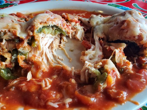 Mexican Bullets, chicken at Casita Tejas in Homestead