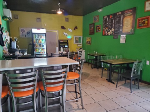 Inside Yardie Spice, a Haitian/Jamaican cuisine restaurant, in Homestead