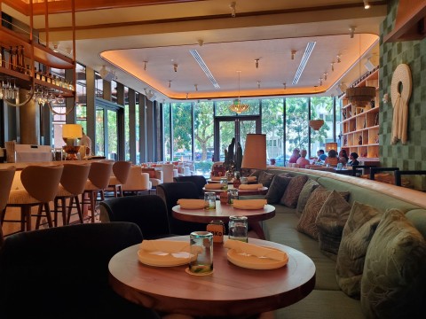 Inside with a great view at KOKO in Coconut Grove