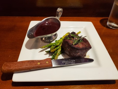 Filet Mignon at Alaine's Osteria in Palmetto Bay