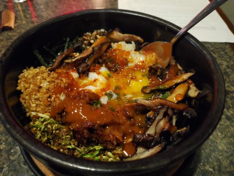 mixed with egg yolk in the Bibimbap at Zitz sum