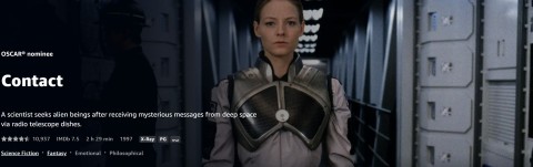 Contact 1997 Film starring Jodie Foster walking to her space craft/teleport device