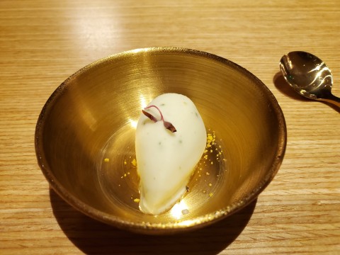 Closer look of the Sorbet with yuzu