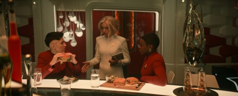 Ortegas, Uhura, Chapel at the bar