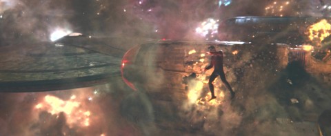 Saul Ramon jumps the airlock as part of another sabotage attempt, this time onboard the Enterprise