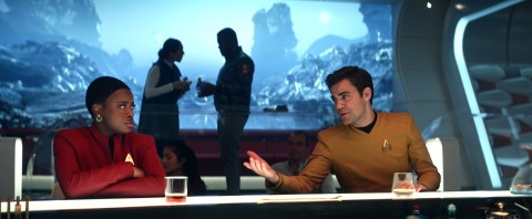 Uhura and Kirk meet for the first time