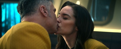 Captain Batel and Captain Pike Kiss