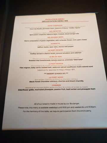 2023 Evolution Menu at L'Atelier in Miami