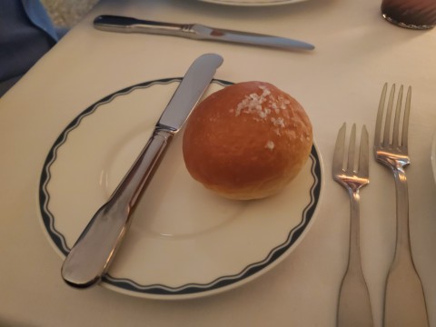 Fresh baked dinner roll at the Surf Club