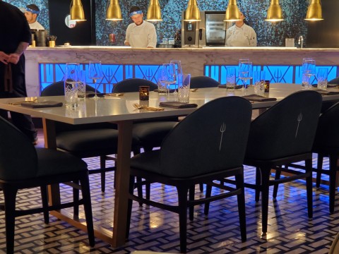 Table at Gordon Ramsay's Hell's Kitchen in MIami