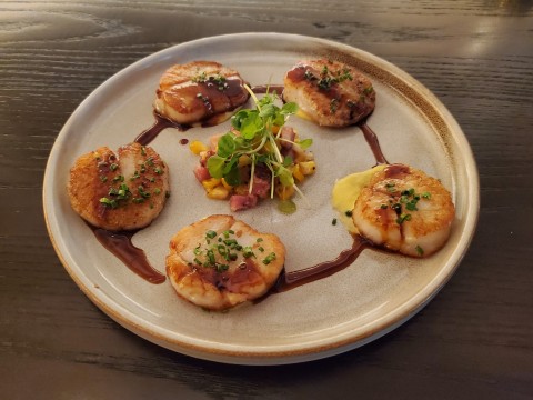 Pan-Seared Scallops  at Gordon Ramsay's Hell's Kitchen in MIami