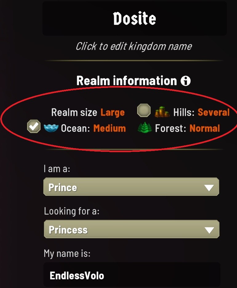 Buttons for Ocean and Hills add quality of life in Fabledom