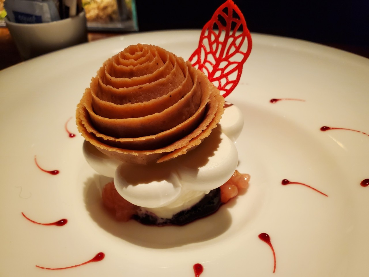 Mont Blanc Dessert at L'Atelier in Miami as part of the 2023 Fall Menu