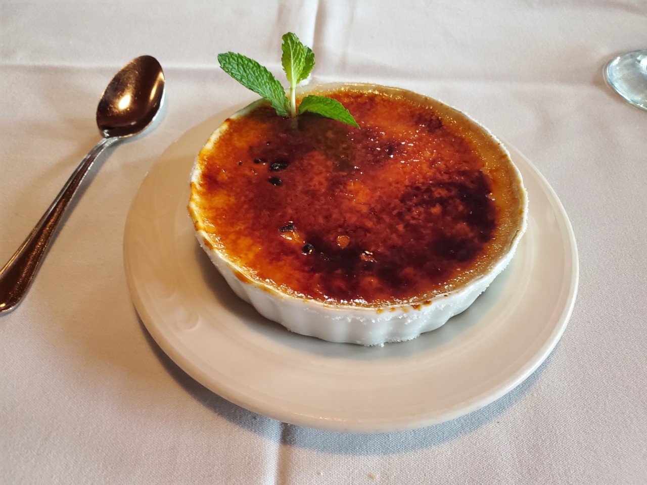 Creme Brulee at Chef Micahels in Islamadora