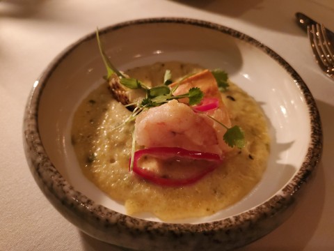 Closer view of the Argentinian Shrimp at Cafe Monarch in Scottsdale, AZ